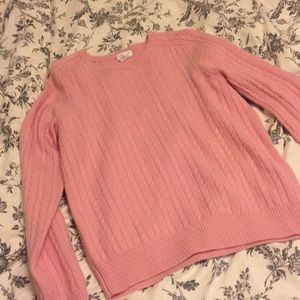 Bubblegum pink cashmere Club Monaco sweater